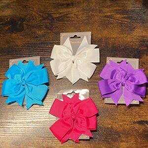 Colorful Bow Hair Clips Set for Kids